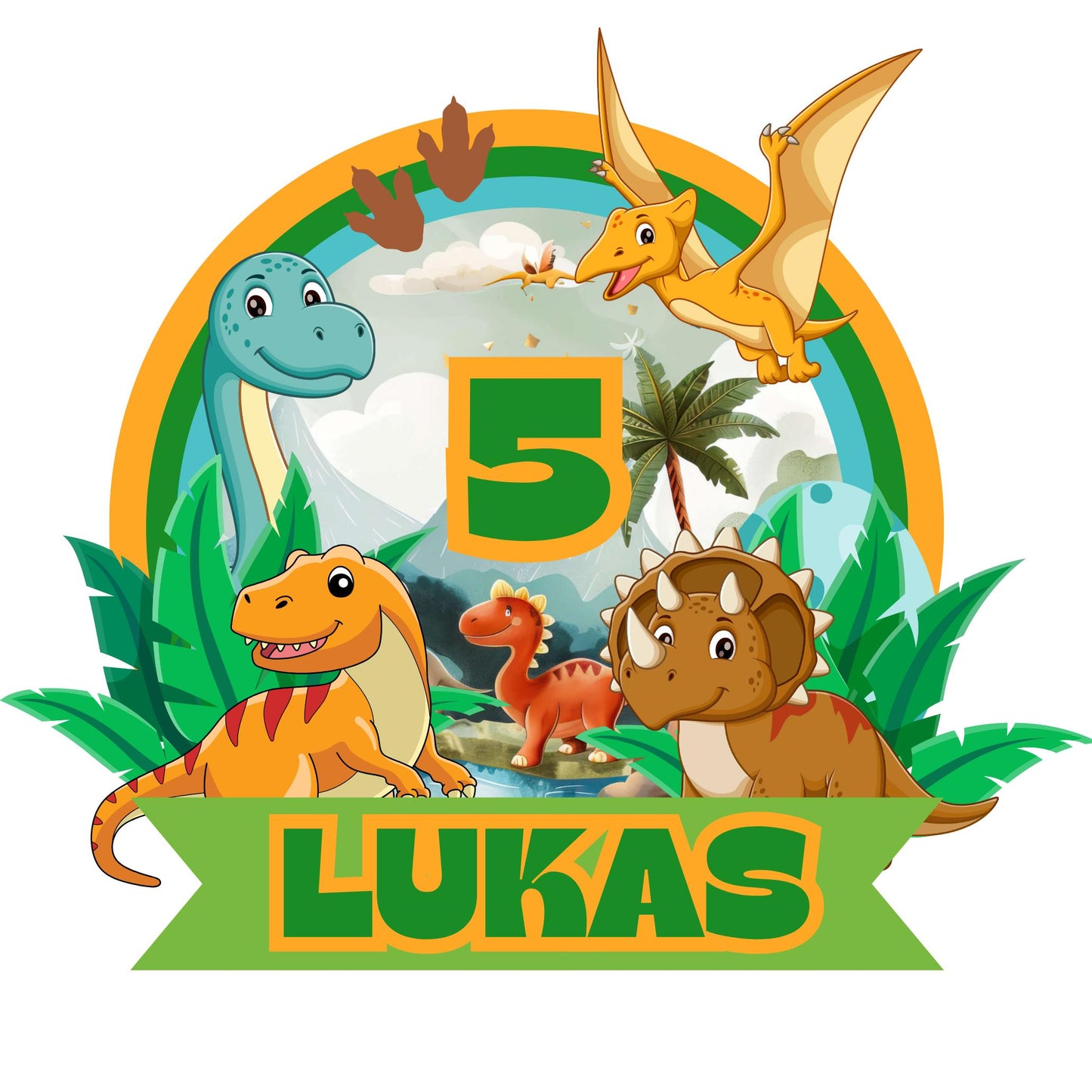 Dinosaur Cake Topper - 3D Dino Topper